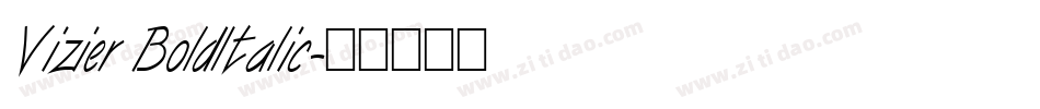 Vizier BoldItalic字体转换